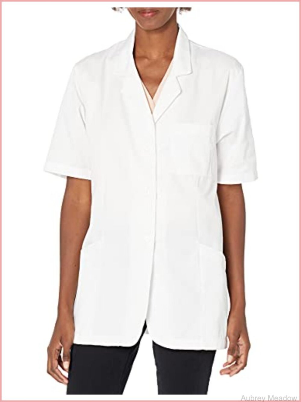 Short Sleeve Lab Jacket with Pockets